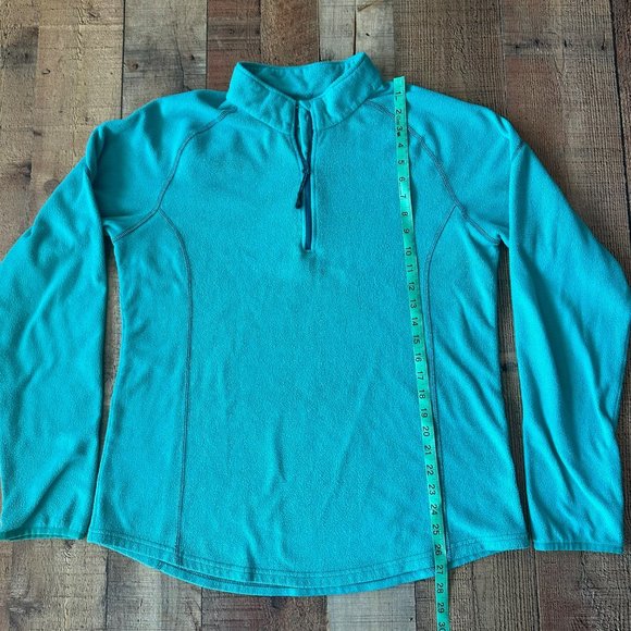 Magellan Outdoors Womens Turquoise Fleece Pullover Half-Zip XL - Picture 6 of 7